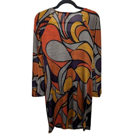 MSK  Dress Earth tones Geometric Design Knee Length Women's Size Small - Picture 2 of 6